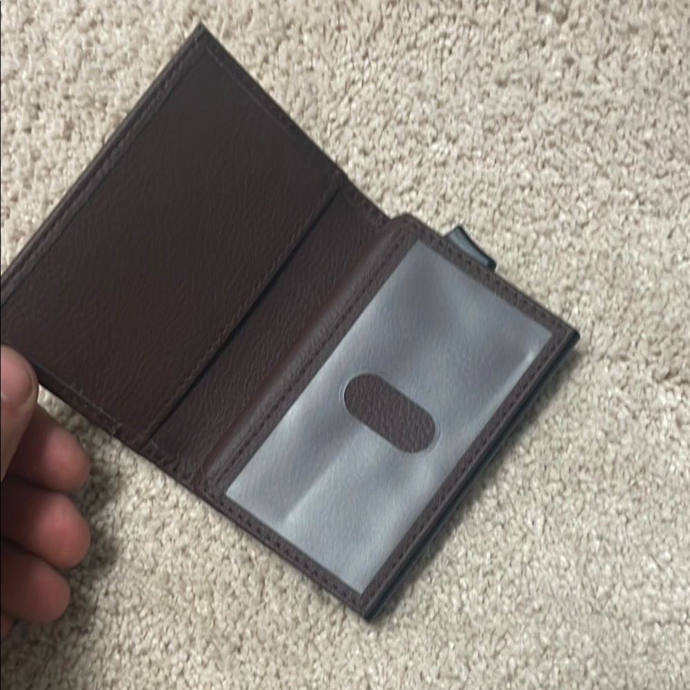 Elegant Brown Leather Card Holder
